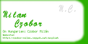 milan czobor business card